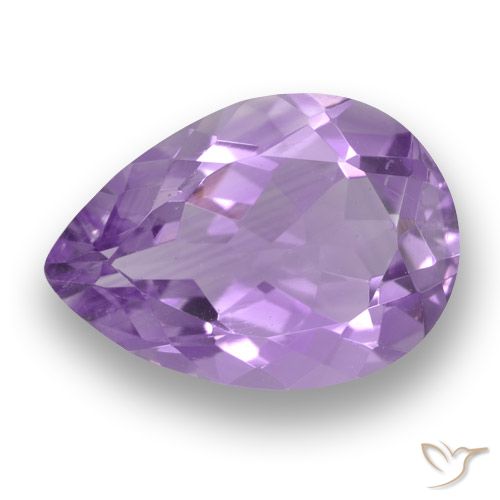 3.29ct Natural Medium Violet Amethyst, Pear Shape, VVS