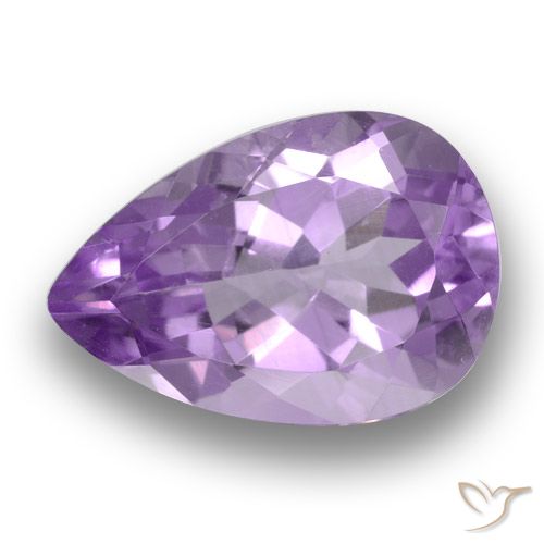 3.59ct Natural Medium Violet Amethyst, Pear Shape, VS