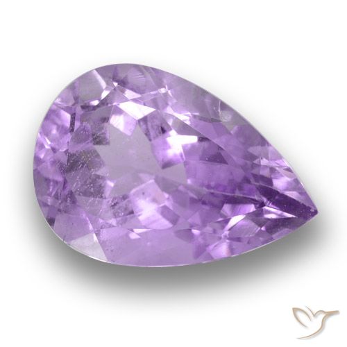 3.82ct Natural Medium Violet Amethyst, Pear Shape, VS