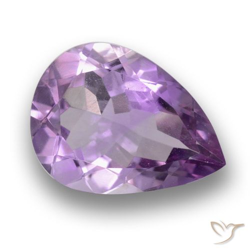 3.21ct Natural Medium Violet Amethyst, Pear Shape, VS
