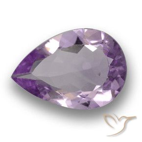 2.74 ct Violet Amethyst Stone, Natural Amethyst in Pear Facet Shape for Sale