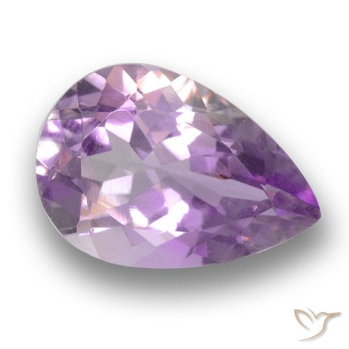 3.45ct Natural Pinkish Violet Amethyst, Pear Shape, VS