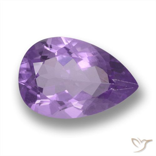 3.47ct Natural Deep Violet Amethyst, Pear Shape, VVS