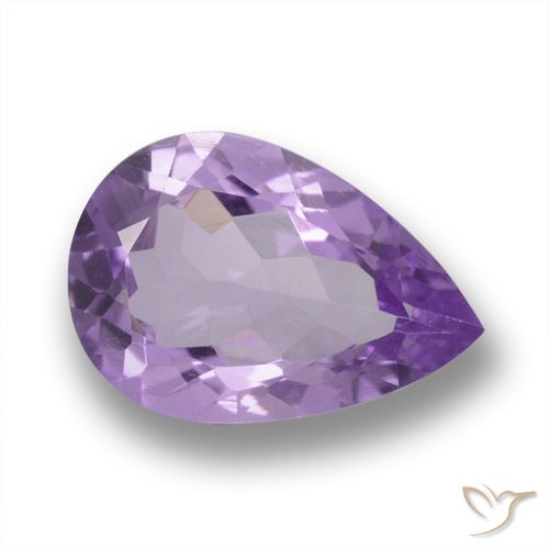 3.48ct Natural Medium Violet Amethyst, Pear Shape, VVS