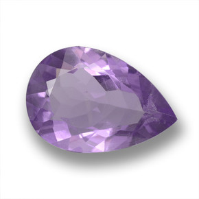 Deep Violet Amethyst Gem - 3.3ct Pear Facet (ID: 460431)