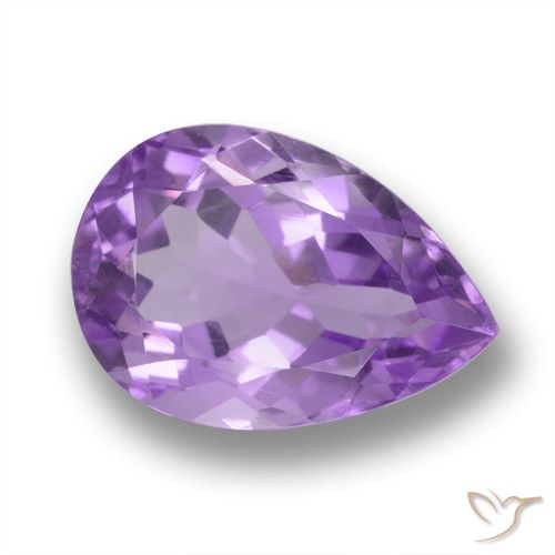 4.18ct Natural Deep Violet Amethyst, Pear Shape, VVS, Photo A