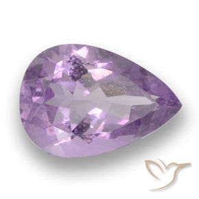 3.28 ct Violet Amethyst Stone, Natural Amethyst in Pear Facet Shape for Sale