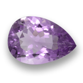 Medium Violet Ametista Gem - 3.3ct Sfaccettatura a pera (ID: 460486)