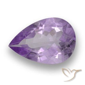2.93 ct Violet Amethyst Stone, Natural Amethyst in Pear Facet Shape for Sale