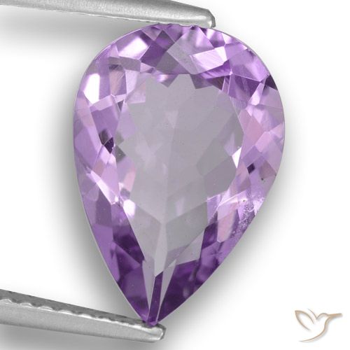 Ametista 12,9 x 8,9mm viola Sfaccettatura a pera dal Brasile, peso di 2,84 ct, gemma naturale non trattati in purezza VS, 1 pezzo Ametista - Colore: Viola medio, durezza Mohs di 7 adatto per gioielli da indossare ogni giorno, Sblocca Chakra della Corona, Photo A