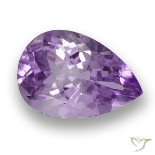3.46ct Natural Deep Violet Amethyst, Pear Shape, VVS-VS