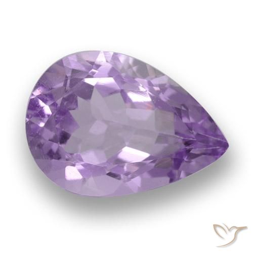 3.38ct Natural Medium Violet Pink Amethyst, Pear Shape, VS