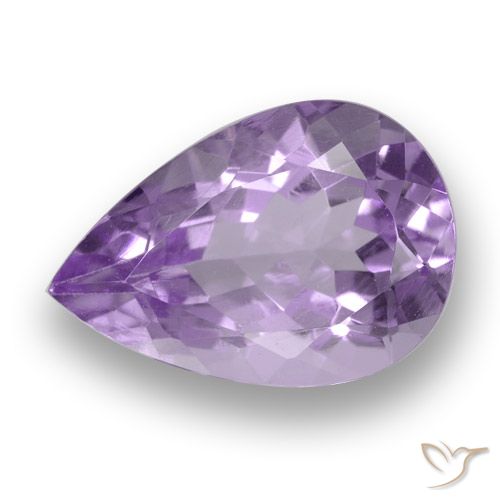 3.52ct Natural Medium Violet Pink Amethyst, Pear Shape, VVS