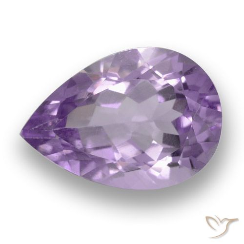 3.70ct Natural Medium Violet Pink Amethyst, Pear Shape, VS