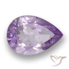 3.70 ct Violet Amethyst Stone, Natural Amethyst in Pear Facet Shape for Sale