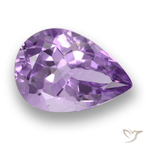 3.59ct Natural Medium Violet Amethyst, Pear Shape, VS
