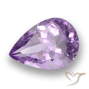 3.59 ct Violet Amethyst Stone, Natural Amethyst in Pear Facet Shape for Sale