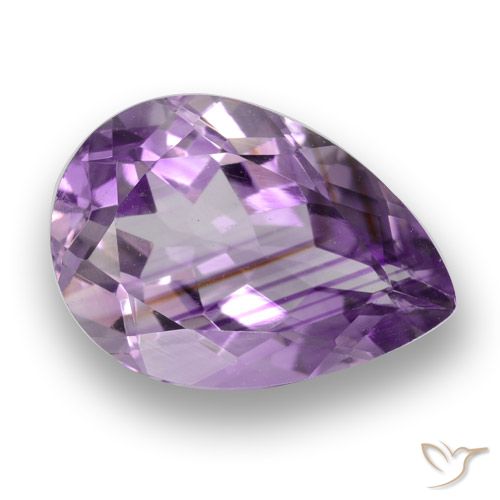 3.91ct Natural Purplish Violet Amethyst, Pear Shape, VS