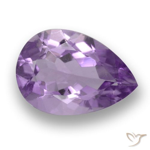 3.12ct Natural Deep Violet Amethyst, Pear Shape, VS