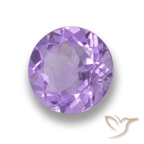 3.16 ct Violet Amethyst Stone, Natural Amethyst in Round Facet Shape for Sale