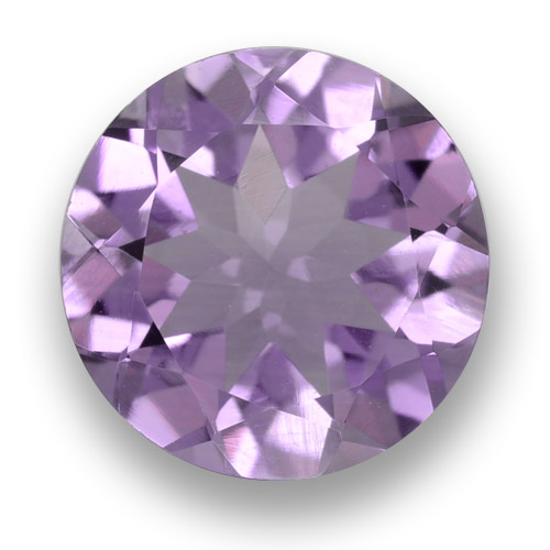 Violeta claro medio Amatista Gema - 3ct Faceta Redonda (ID: 460697)
