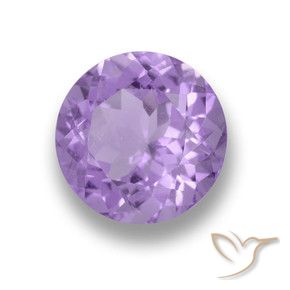 3.60 ct Violet Amethyst Stone, Natural Amethyst in Round Facet Shape for Sale
