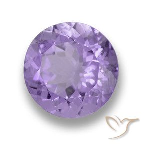 3.20 ct Violet Amethyst Stone, Natural Amethyst in Round Facet Shape for Sale