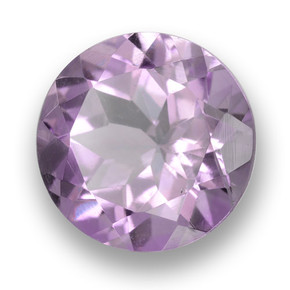 3.24 ct Violet Amethyst Stone, Natural Amethyst in Round Facet Shape for Sale