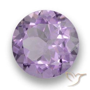 3.31 ct Violet Amethyst Stone, Natural Amethyst in Round Facet Shape for Sale