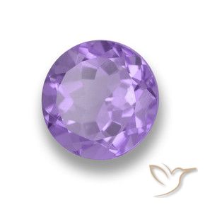 2.76 ct Violet Amethyst Stone, Natural Amethyst in Round Facet Shape for Sale