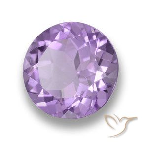 3.29 ct Violet Amethyst Stone, Natural Amethyst in Round Facet Shape for Sale