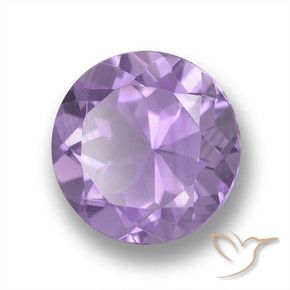3.24 ct Violet Amethyst Stone, Natural Amethyst in Round Facet Shape for Sale