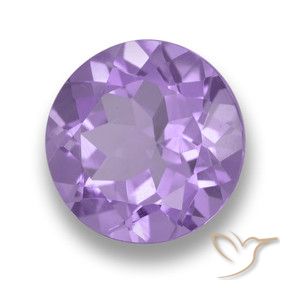 3.36 ct Violet Amethyst Stone, Natural Amethyst in Round Facet Shape for Sale