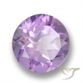 3.21 ct Violet Amethyst Stone, Natural Amethyst in Round Facet Shape for Sale
