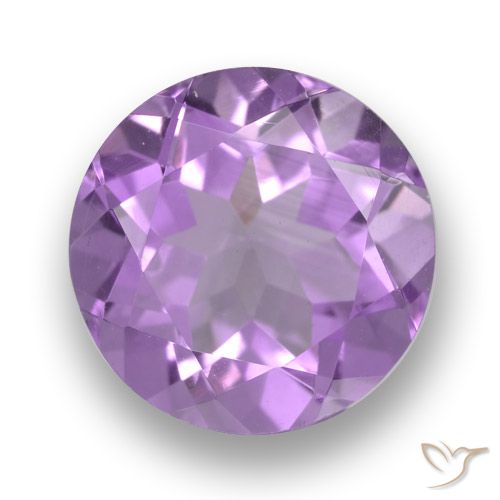2.52ct Natural Medium Pinkish Violet Amethyst, Round, VVS