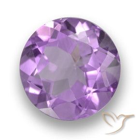 2.52 ct Violet Amethyst Stone, Natural Amethyst in Round Facet Shape for Sale