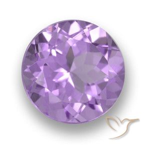 3.64 ct Violet Amethyst Stone, Natural Amethyst in Round Facet Shape for Sale