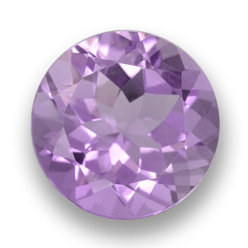 Violet rose moyen Améthyste gemme - 3.6ct Facette ronde (ID: 461153)