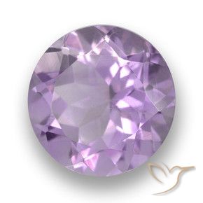 3.49 ct Violet Amethyst Stone, Natural Amethyst in Round Facet Shape for Sale