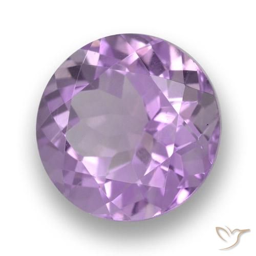 3.58 ct Violet Amethyst Stone, Natural Amethyst in Round Facet Shape for Sale