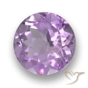 3.61 ct Violet Amethyst Stone, Natural Amethyst in Round Facet Shape for Sale