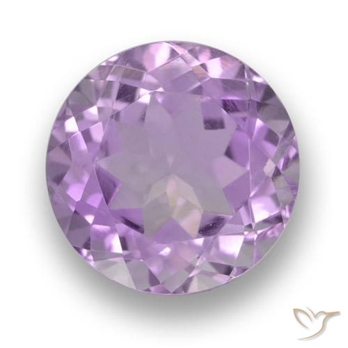 3.87ct Natural Medium Pink Violet Amethyst, Round, VVS