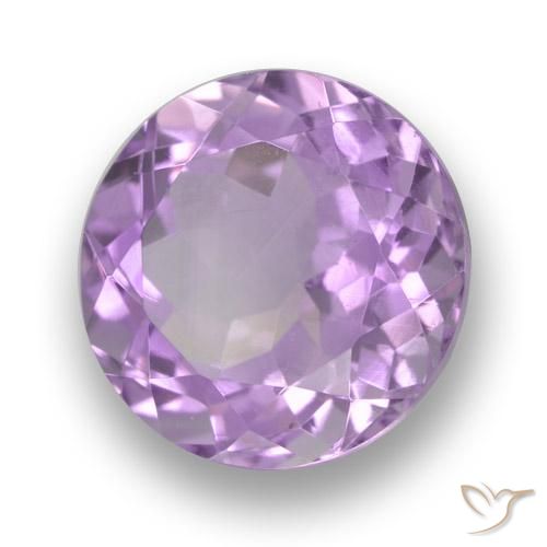 3.87 ct Violet Amethyst Stone, Natural Amethyst in Round Facet Shape for Sale