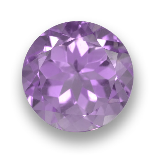Violet rose moyen Améthyste gemme - 3.4ct Facette ronde (ID: 461264)