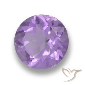 3.35 ct Violet Amethyst Stone, Natural Amethyst in Round Facet Shape for Sale