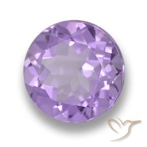 2.63 ct Violet Amethyst Stone, Natural Amethyst in Round Facet Shape for Sale