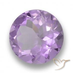 3.71 ct Violet Amethyst Stone, Natural Amethyst in Round Facet Shape for Sale