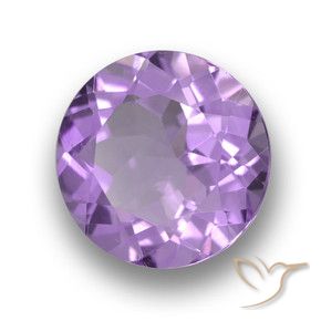 4.12 ct Violet Amethyst Stone, Natural Amethyst in Round Facet Shape for Sale