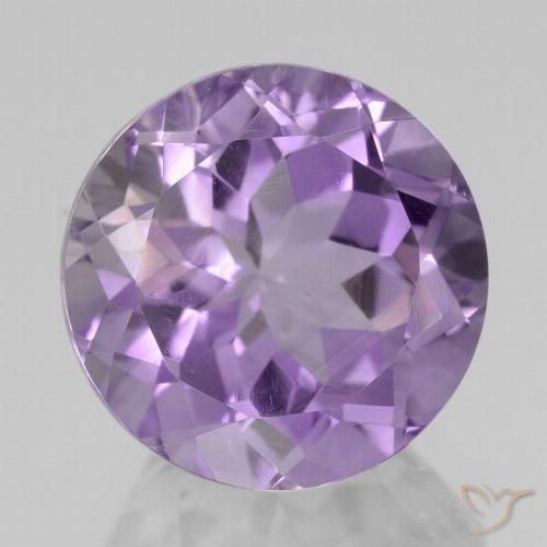6.16ct Natural Medium-Light Violet Amethyst, Round, VVS-VS