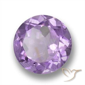 4.41 ct Violet Amethyst Stone, Natural Amethyst in Round Facet Shape for Sale